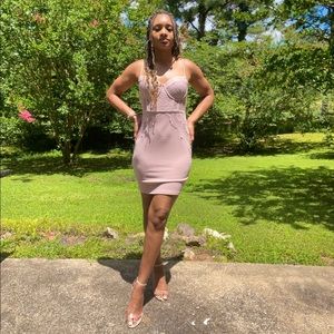 Medium Pink Bodycon Dress from Rainbow